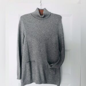 Gray Turtleneck Sweater